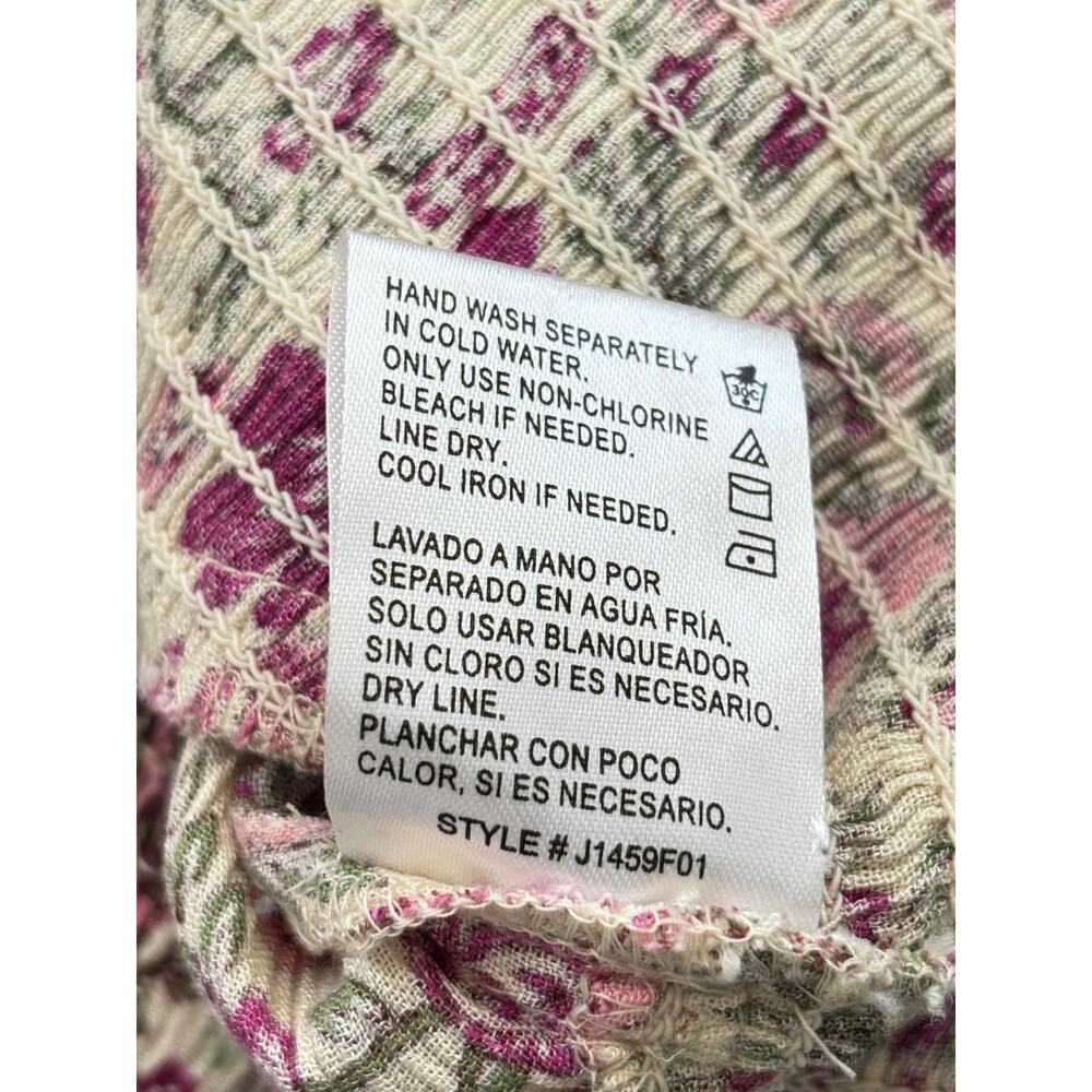 Patrons of Peace Pink Paisley & Floral Print V-Neck Crop Top Size Medium NEW - Picture 7 of 11